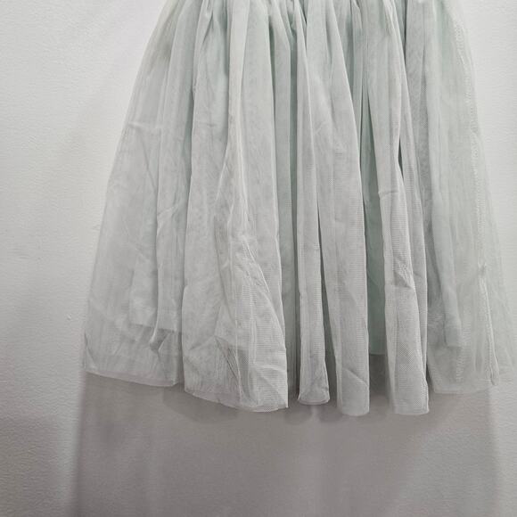 Dollcake Under The Mistletoe Gold Applique Blue Mint Tulle Halter Girl Toddler 3 - Picture 3 of 6